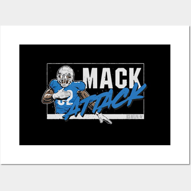 Khalil Mack Attack Wall Art by caravalo